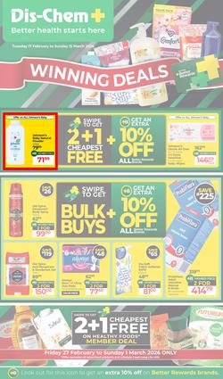Dis-Chem : Winning Deals (17 February - 15 March 2026), page 1