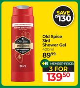 Old Spice 3 In 1 Shower Gel-For 3 x 400ml