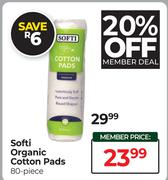 Softi Organic Cotton Pads 80 Piece