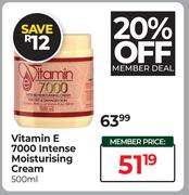 Vitamin E 7000 Intense Moisturising Cream-500ml