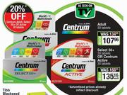 Centrum Select 50+ 30 Tablets Or Centrum Active 30 Tablets-Each