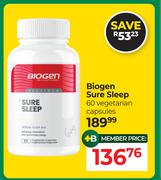 Biogen Sure Sleep 60 Vegetarian Capsules