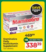 Stamino Gro Daily Multivitamin Supplement 120 Tablets