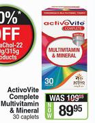 Activo Vite Complete Multivitamin & Mineral-30 Caplets
