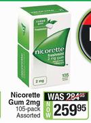 Nicorette Gum 2mg 105 Pack Assorted