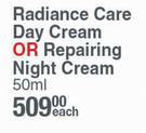 Payot Radiance Care Day Cream Or Repairing Night Cream-50ml Each