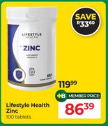 Lifestyle Health Zinc 100 Tablets