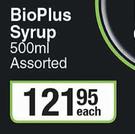 Bioplus Syrup Assorted-500ml Each