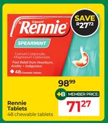 Rennie Tablets 48 Chewable Tablets