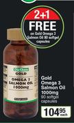 Dis-Chem Gold Omega 3 Salmon Oil 1000 mg-90 Softgel Capsules-Each