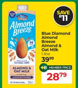 Blue Diamond Almond Breeze Almond & Oat Milk-1L
