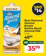 Blue Diamond Almond Breeze Barista Blend Almond Milk-1L