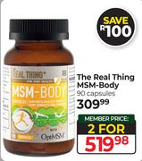 The Real Thing MSM Body-For 2 x 90 Capsules