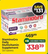StaminoGro Daily Multivitamin Supplement-120 Tablets