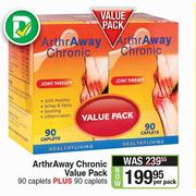  Arthr Away Chronic Value Pack 90 Caplets Plus 90 Caplets-Per Pack