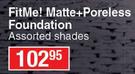 Maybelline FitMe! Matte + Poreless Foundation (Assorted Shades)
