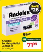 Andolex Soothing Relief Lozenges-24 Lozenges