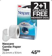 Nexcare Gentle Paper Tape 25.4mm x 9.14m (2+1 Cheapest Free)