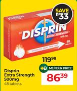 Disprin Extra Strength 500mg-48 Tablets