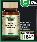 Dischem Gold Pre & Pro Biotic 9 Strain-60 Capsules