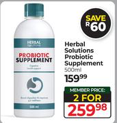 Herbal Solutions Probiotic Supplement-For 2 x 500ml