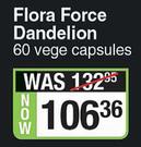 Flora Force Dandelion-60 Vege Capsules