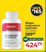 Biogen Magnesium Glycinate 120 Tablets