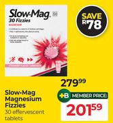 Slow Mag Magnesium Fizzies 30 Effervescent Tablets