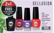 Gellusion Gel Top Coat Or Gel Like Shine Nail Polish (Assorted Colours)-13ml Each