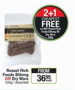 Russel Rich Foods Biltong Or Dry Wors Assorted-100g Each