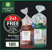 Lifestyle Food Rice Cakes (Brown Or White)-130g Each