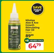 Nilotiqa Aloe & Avo Growth Stimulating Hair Oil-100ml