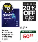 Durex Extra Safe Regular Fit Condoms-3's Pack