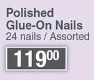 Elegant Touch Polished Glue On Nails 24 Nails Assorted