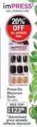 Impress Gel Manicure Press On Manicure Nails 30 Nails
