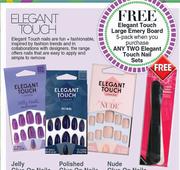 Elegant Touch Jelly Glue On Nails 24 Nails Assorted