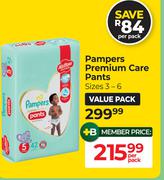 Pampers Premium Care Pants (Sizes 3-6)-Per Pack