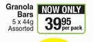 Kelloggs Granola Bars Assorted-5 x 44g Per Pack