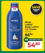 Nivea Ladies Body Lotion Or Cream-400ml