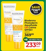 Bioderma Photoderm Aquafluide Or Creme SPF50+-40ml Each