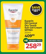 Eucerin Oil Control Dry Touch Sun Gel Cream SPF50+-200ml