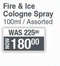 Revlon Fire & Ice Cologne Spray Assorted-100ml