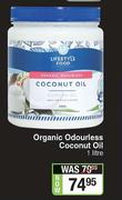 Lifestyle Food Organic Odurless Coconut Oil-1Ltr