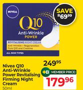 Nivea Q10 Anti Wrinkle Power Revitalising Firming Night Cream-50ml