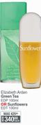 Elizabeth Arden Green Tea EDP 100ml Or Sunflowers EDT 100ml-Each