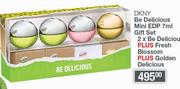 DKNY Be Delicious Mini EDP 7ml Gift Set 2xBe Delicious Plus Free Blossom Plus Golden Delicious.