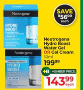 Neutrogena Hydro Boost Water Gen Or Gel Cream-50ml Each