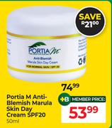 Portia M Anti Blemish Marula Skin Day Cream SPF20-50ml