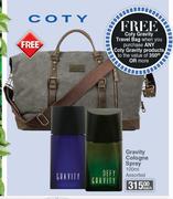 Coty Gravity Cologne Spray Assorted-100ml Each