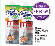 Clover Good Hope Milk Alternative Soy Milk-For 3 x 1Ltr